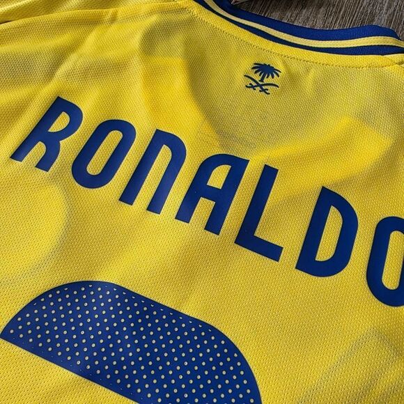 Al Nassr FC 24/25 Cristiano Ronaldo Adidas Home Authentic Jersey Yellow M JP0459 - Picture 12 of 15